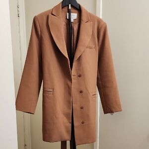 Mare Mare for Anthropologie Camel Longline Blazer Size Small